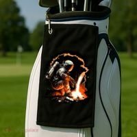 Parody Of Astronaut Becoming A Welder In Space Golf Towel thumb 2