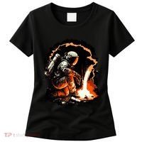 Parody Of Astronaut Becoming A Welder In Space Women's T-Shirt thumb 0