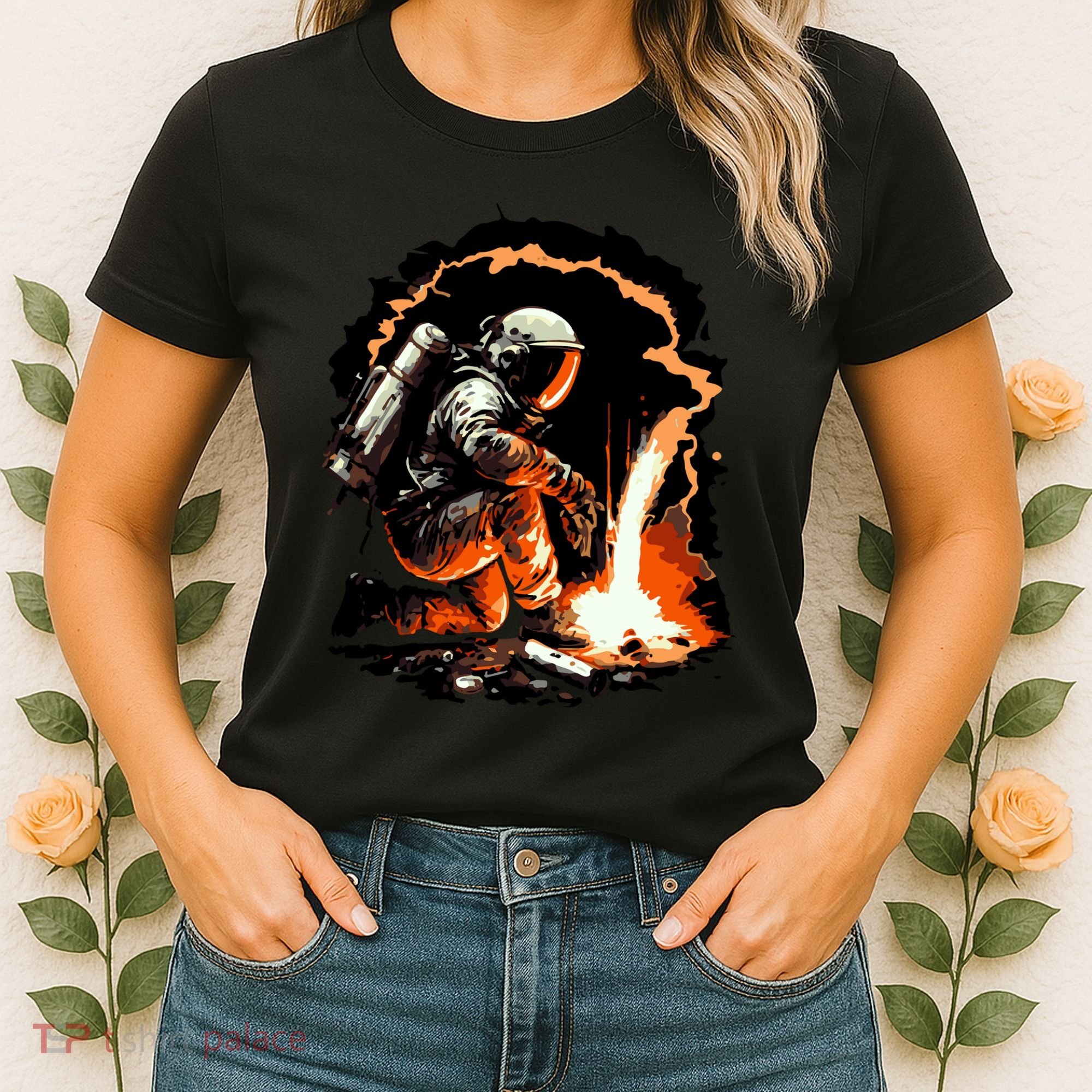 Parody Of Astronaut Becoming A Welder In Space Women's T-Shirt