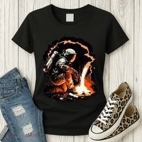 Parody Of Astronaut Becoming A Welder In Space Women's T-Shirt thumb 3
