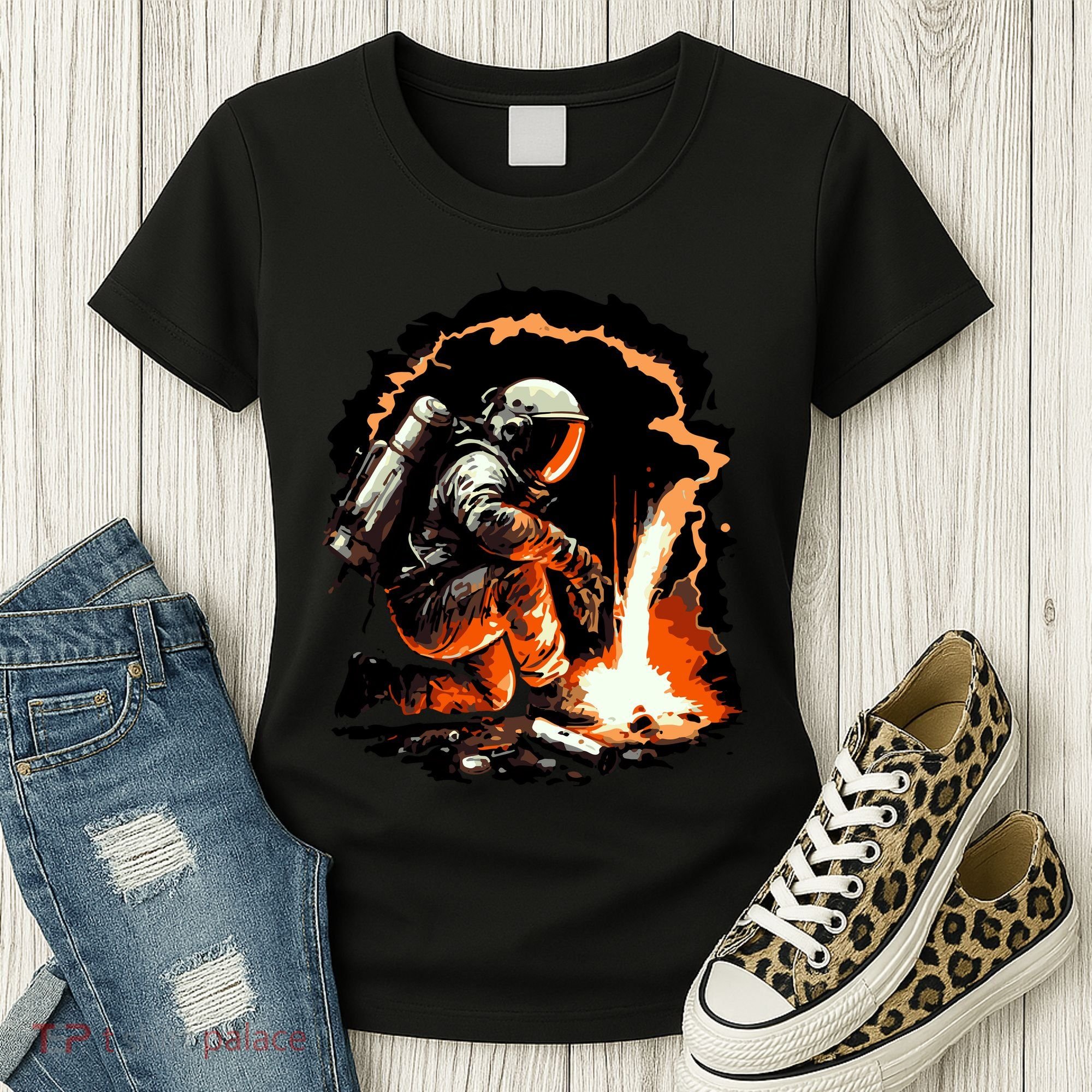 Parody Of Astronaut Becoming A Welder In Space Women's T-Shirt