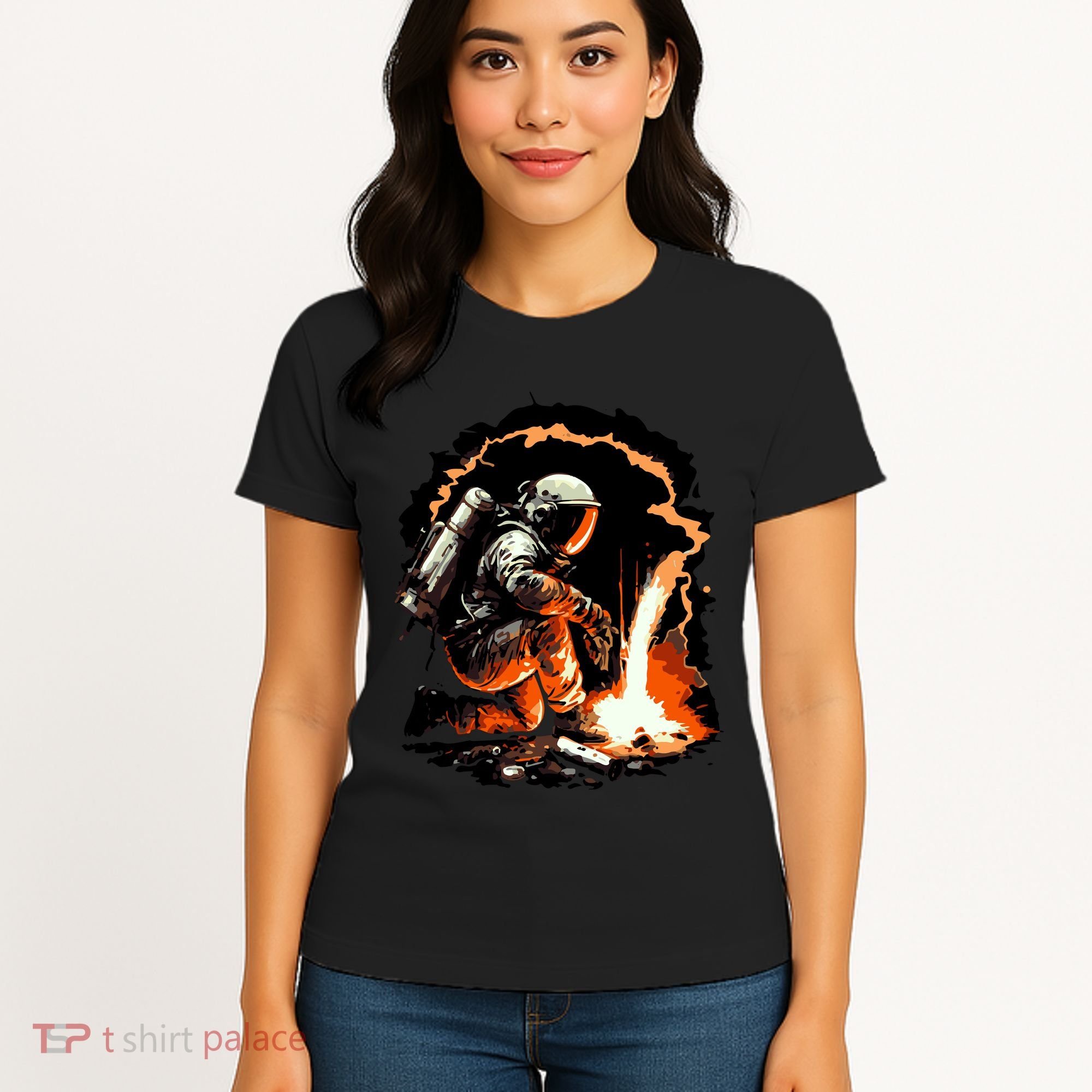 Parody Of Astronaut Becoming A Welder In Space Women's T-Shirt