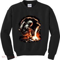 Parody Of Astronaut Becoming A Welder In Space Kids Sweatshirt thumb 0