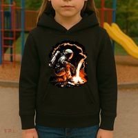 Parody Of Astronaut Becoming A Welder In Space Kids Hoodie thumb 3