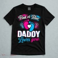 Pink Or Blue Daddy Loves You Shirt Gender Reveal Baby Gift T-Shirt thumb 5