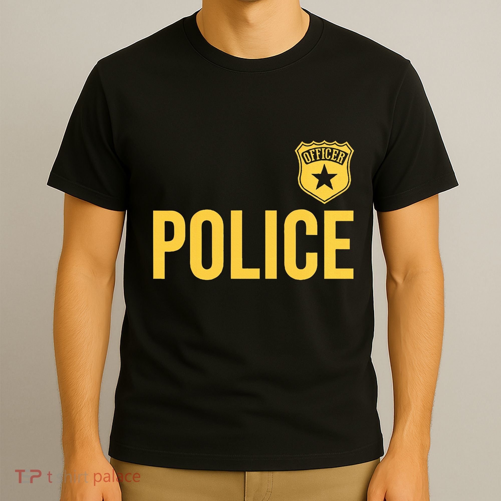 Police Officer Badge Police Uniform Officer Costume T-Shirt