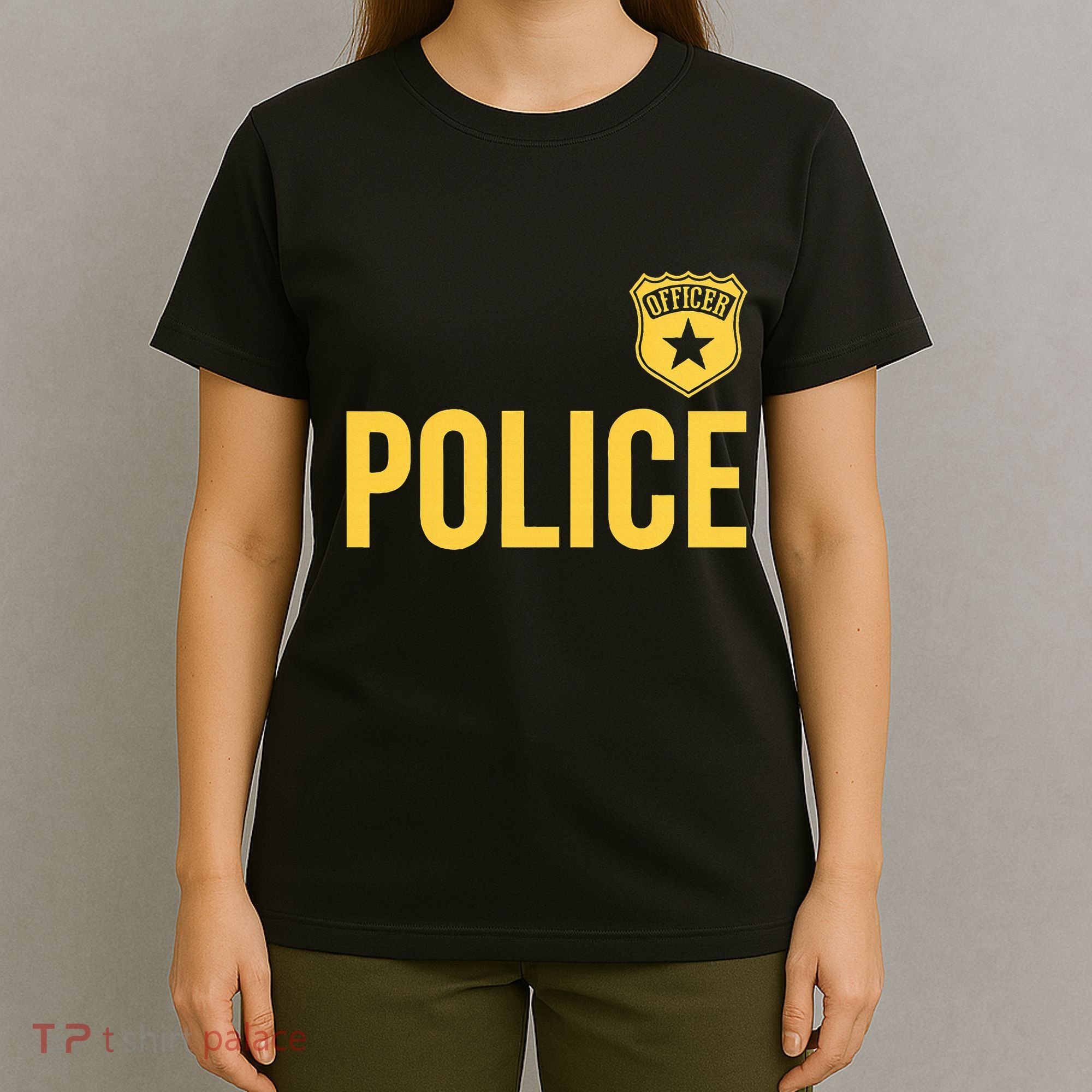 Police Officer Badge Police Uniform Officer Costume T-Shirt