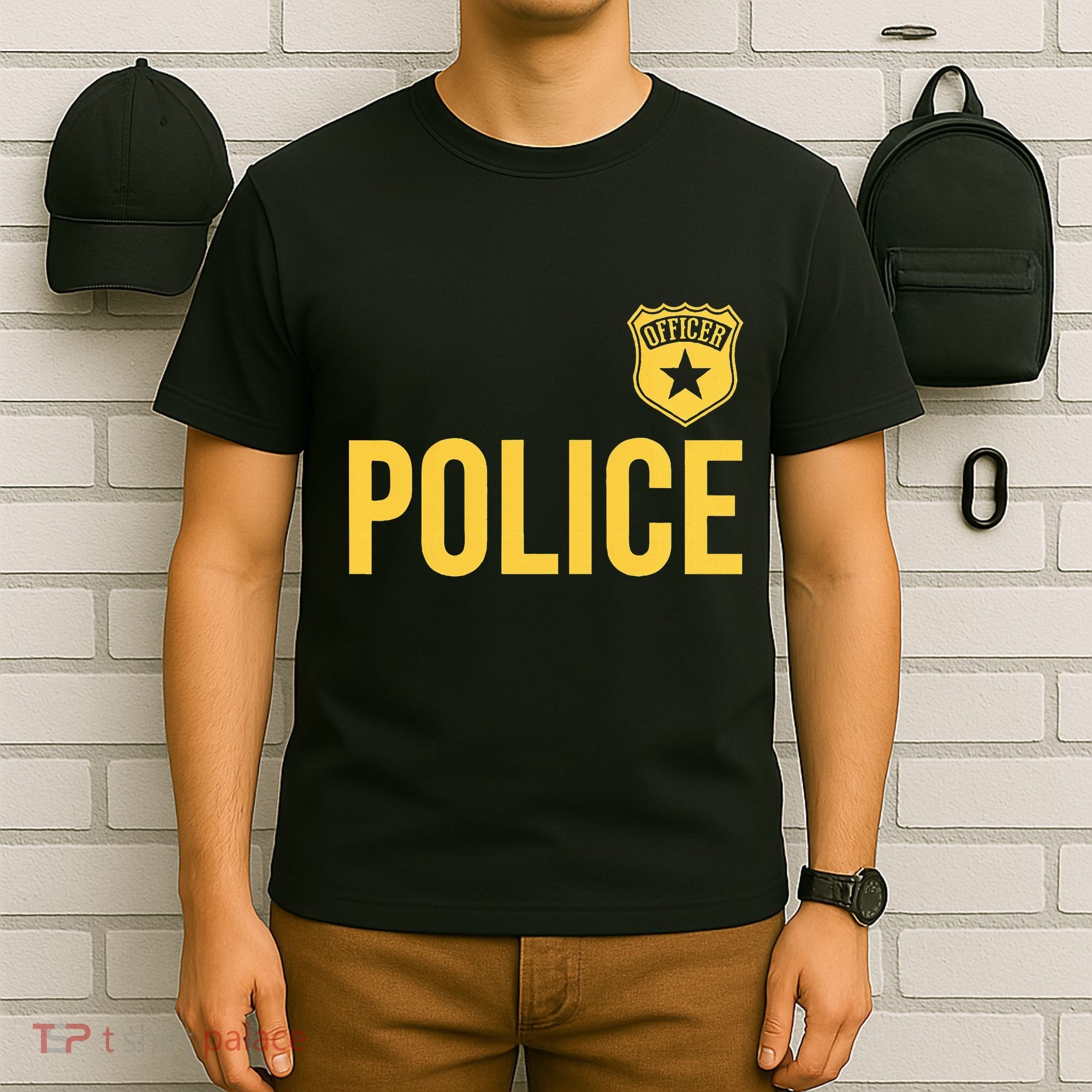 Police Officer Badge Police Uniform Officer Costume T-Shirt