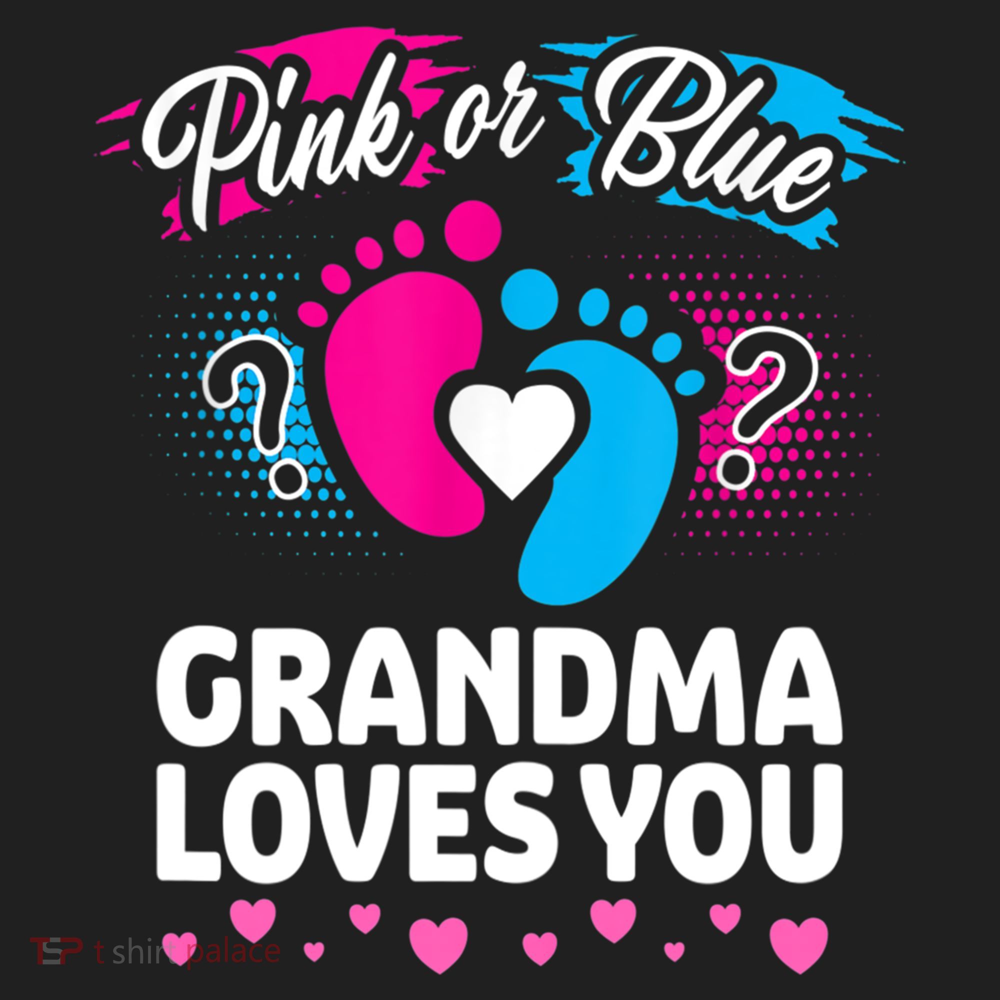 Pink Or Blue Grandma Loves You Gift Gender Reveal Cool Gift Beanie