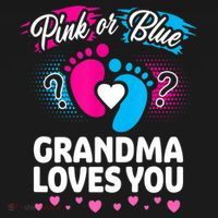 Pink Or Blue Grandma Loves You Gift Gender Reveal Cool Gift Women's Hoodie thumb 2