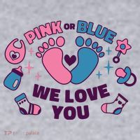 Pink Or Blue We Love You Pregnancy Reveal Women's Sweatshirt thumb 2