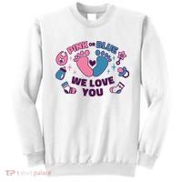 Pink Or Blue We Love You Pregnancy Reveal Sweatshirt thumb 0