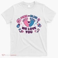 Pink Or Blue We Love You Pregnancy Reveal T-Shirt thumb 0