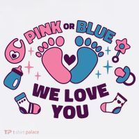 Pink Or Blue We Love You Pregnancy Reveal Women's Hoodie thumb 2