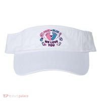 Pink Or Blue We Love You Pregnancy Reveal Visor thumb 0