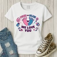 Pink Or Blue We Love You Pregnancy Reveal Women's T-Shirt thumb 3