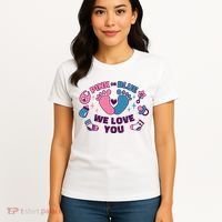 Pink Or Blue We Love You Pregnancy Reveal Women's T-Shirt thumb 4