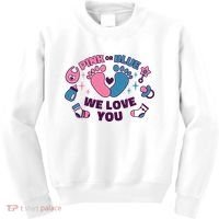 Pink Or Blue We Love You Pregnancy Reveal Kids Sweatshirt thumb 0