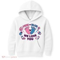 Pink Or Blue We Love You Pregnancy Reveal Kids Hoodie thumb 0