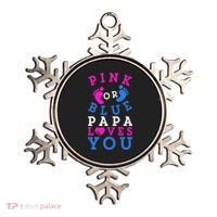 Pink Or Blue Papa Loves You Gift Gender Reveal Great Gift Ornament thumb 0