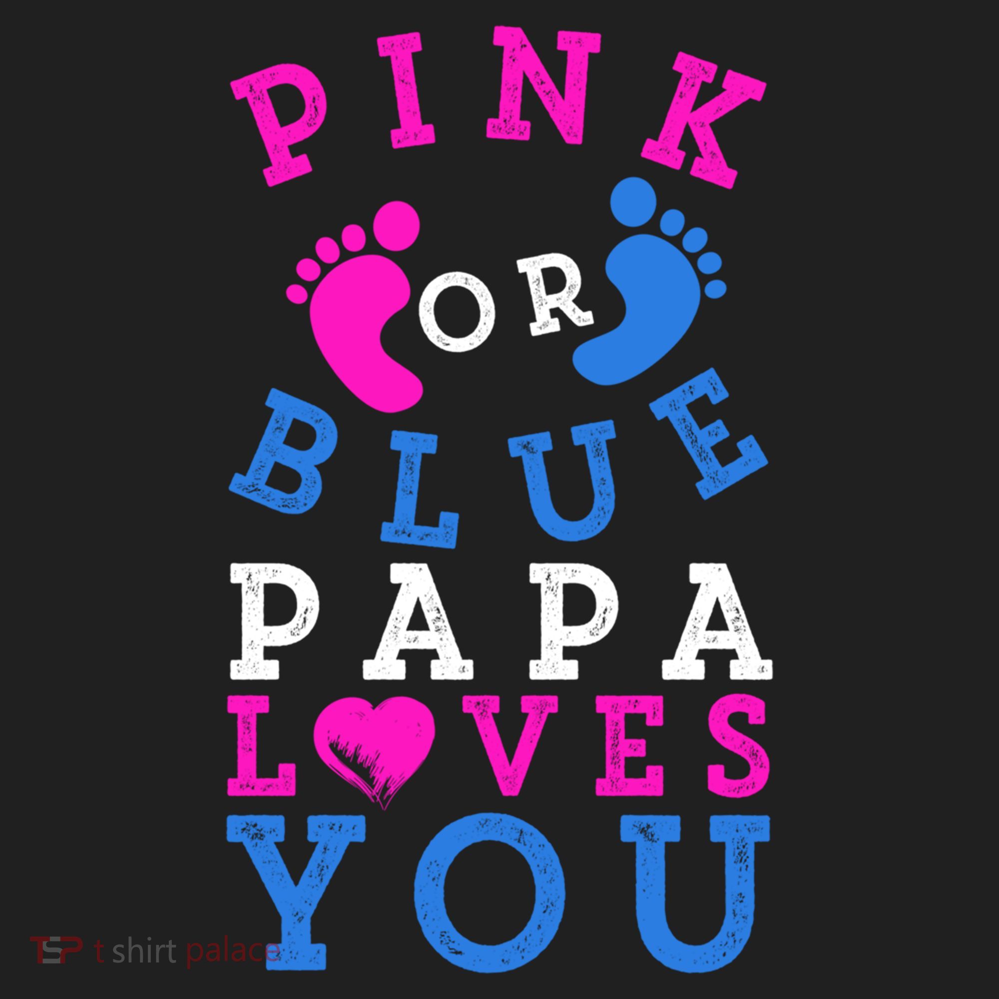 Pink Or Blue Papa Loves You Gift Gender Reveal Great Gift Golf Towel