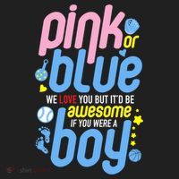 Pink Or Blue We Love You But Awesome If Boy Gender Reveal Gift Hat thumb 2