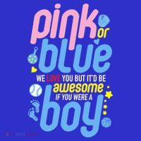 Pink Or Blue We Love You But Awesome If Boy Gender Reveal Gift Toddler Hoodie thumb 2