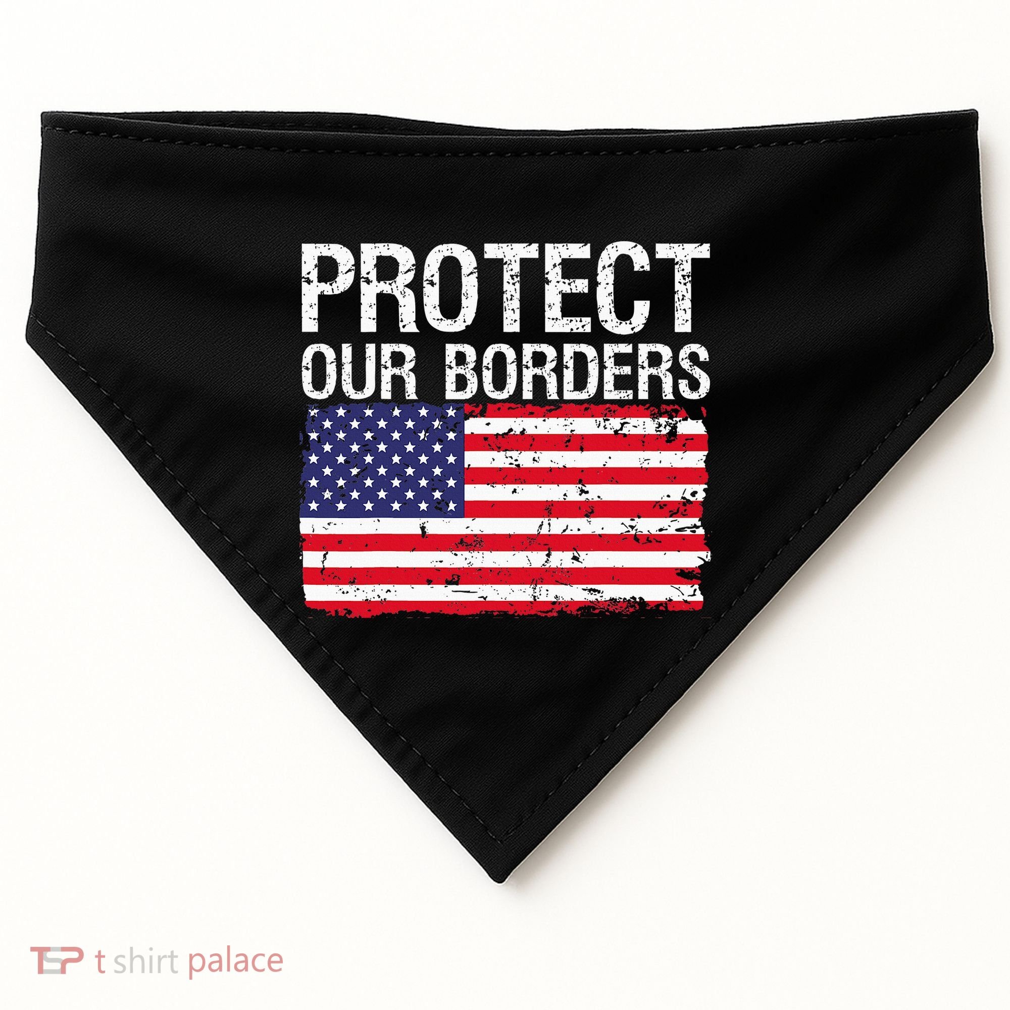 Protect Our Borders Law Enforcement Legal Immigration USA-Made Doggie Bandana