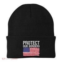 Protect Our Borders Law Enforcement Legal Immigration Beanie thumb 0