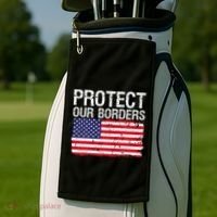 Protect Our Borders Law Enforcement Legal Immigration Golf Towel thumb 2