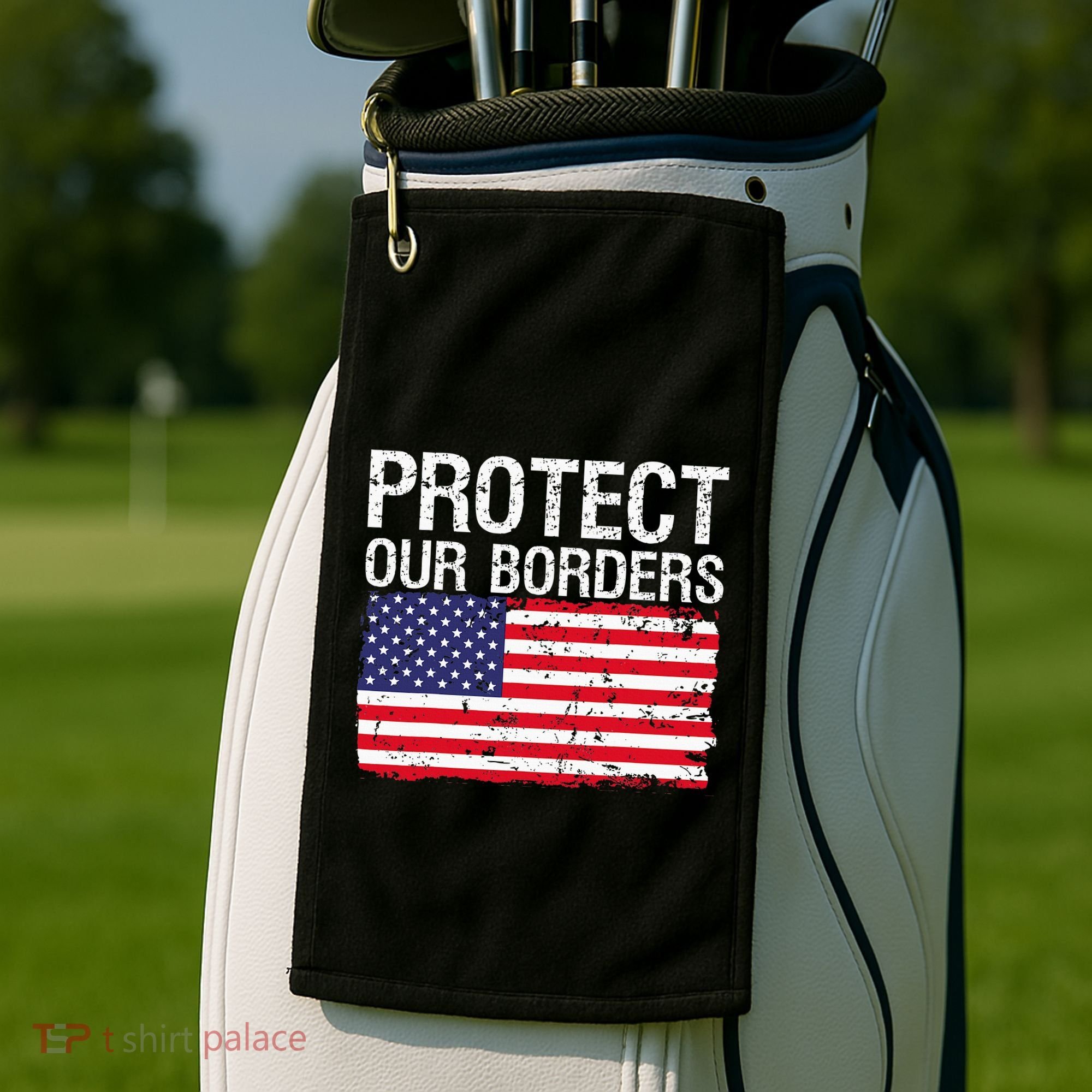 Protect Our Borders Law Enforcement Legal Immigration Golf Towel