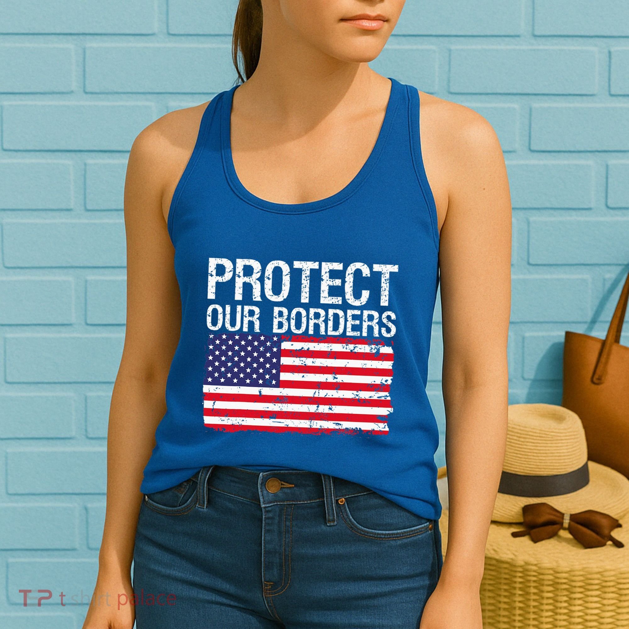Protect Our Borders Law Enforcement Legal Immigration Women's Tank Top