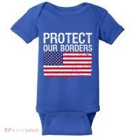 Protect Our Borders Law Enforcement Legal Immigration Baby Bodysuit thumb 0