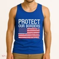 Protect Our Borders Law Enforcement Legal Immigration Tank Top thumb 3
