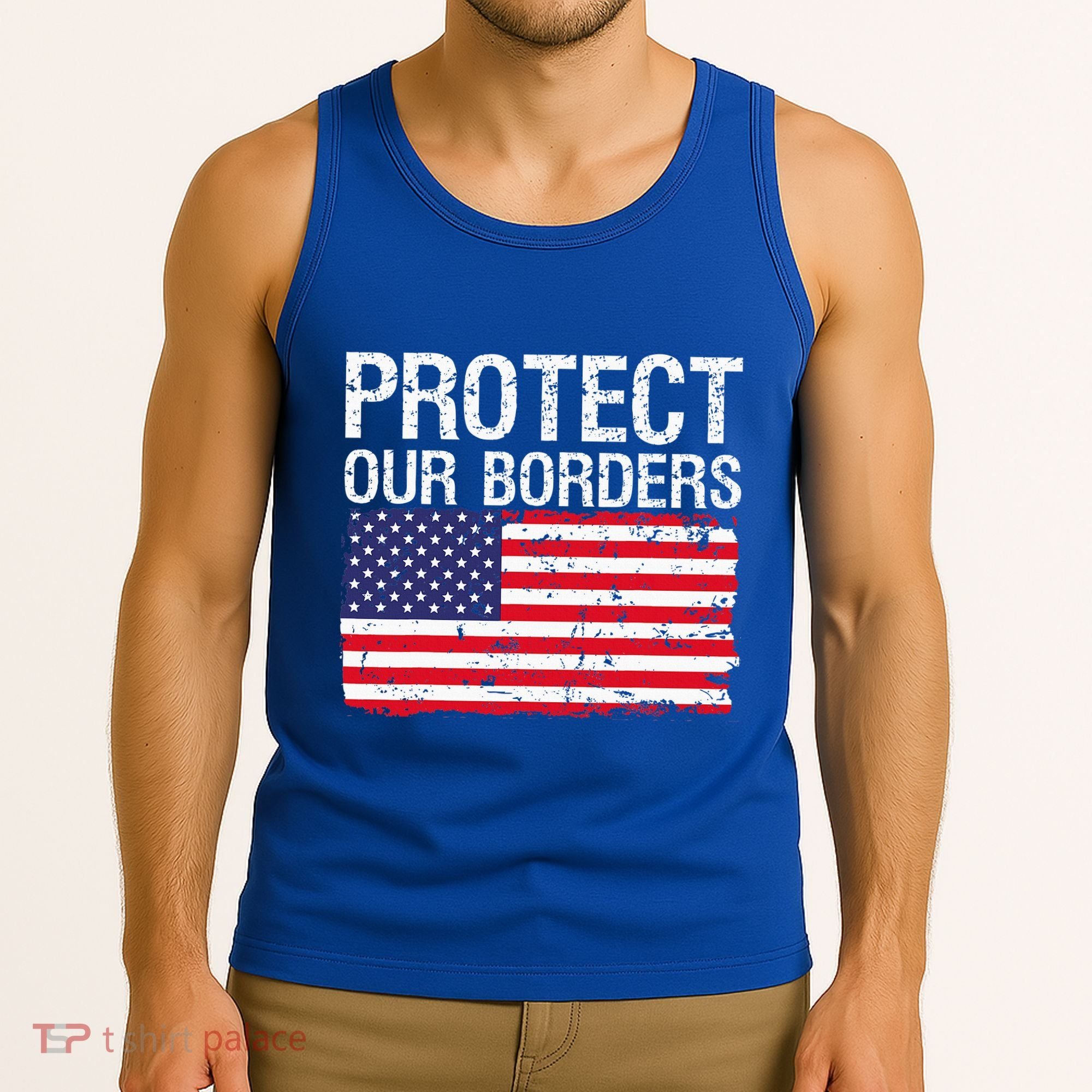 Protect Our Borders Law Enforcement Legal Immigration Tank Top