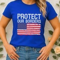 Protect Our Borders Law Enforcement Legal Immigration Women's T-Shirt thumb 2