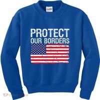 Protect Our Borders Law Enforcement Legal Immigration Kids Sweatshirt thumb 0