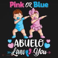 Pink Or Blue Abuelo Loves You Baby Gender Reveal Party Women's Tank Top thumb 5
