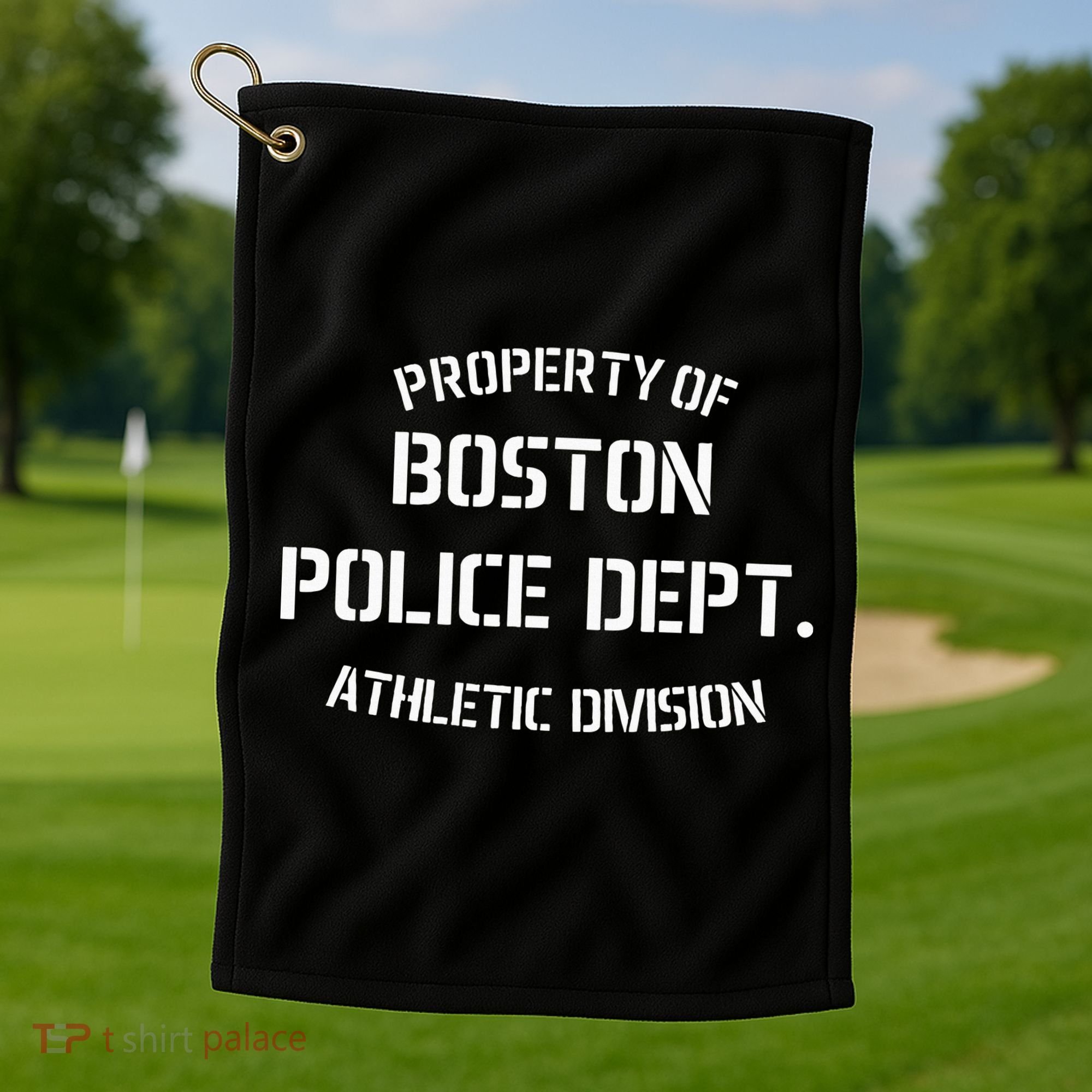 Property Of Boston Police Dept Athletic Division Golf Towel