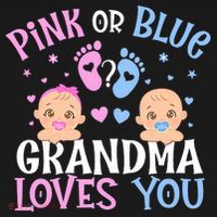 Pink Or Blue Gender Reveal Grandma Loves You Women's Tank Top thumb 5
