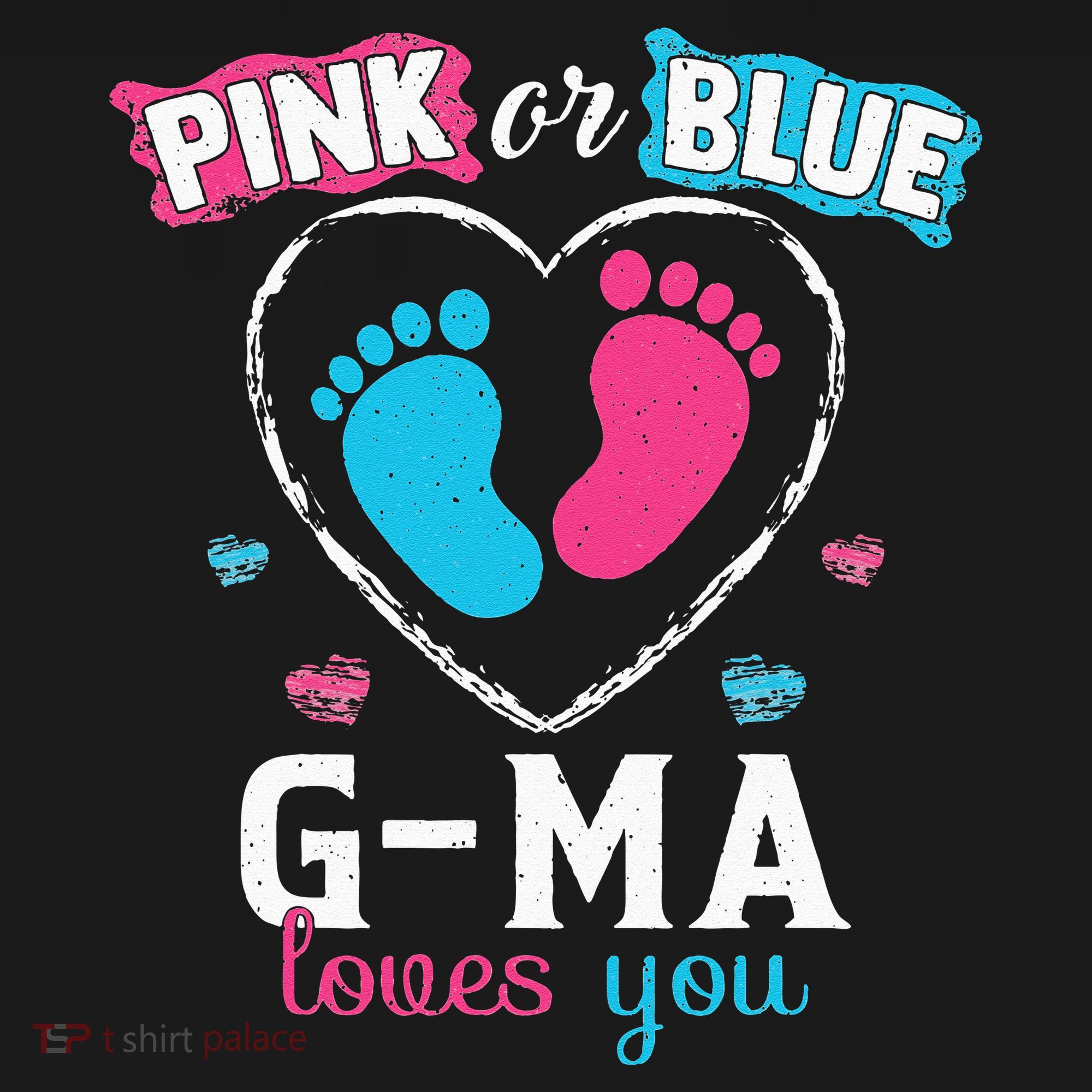 Pink Or Blue Gma Loves You Baby Gender Reveal Gma Women's Hoodie