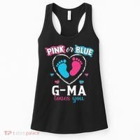 Pink Or Blue Gma Loves You Baby Gender Reveal Gma Women's Tank Top thumb 0