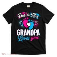 Pink Or Blue Grandpa Loves You Shirt Gender Reveal Baby T-Shirt thumb 0