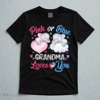 Pink Or Blue Grandma Loves You Elephants-baby Gender Reveal T-Shirt thumb 5