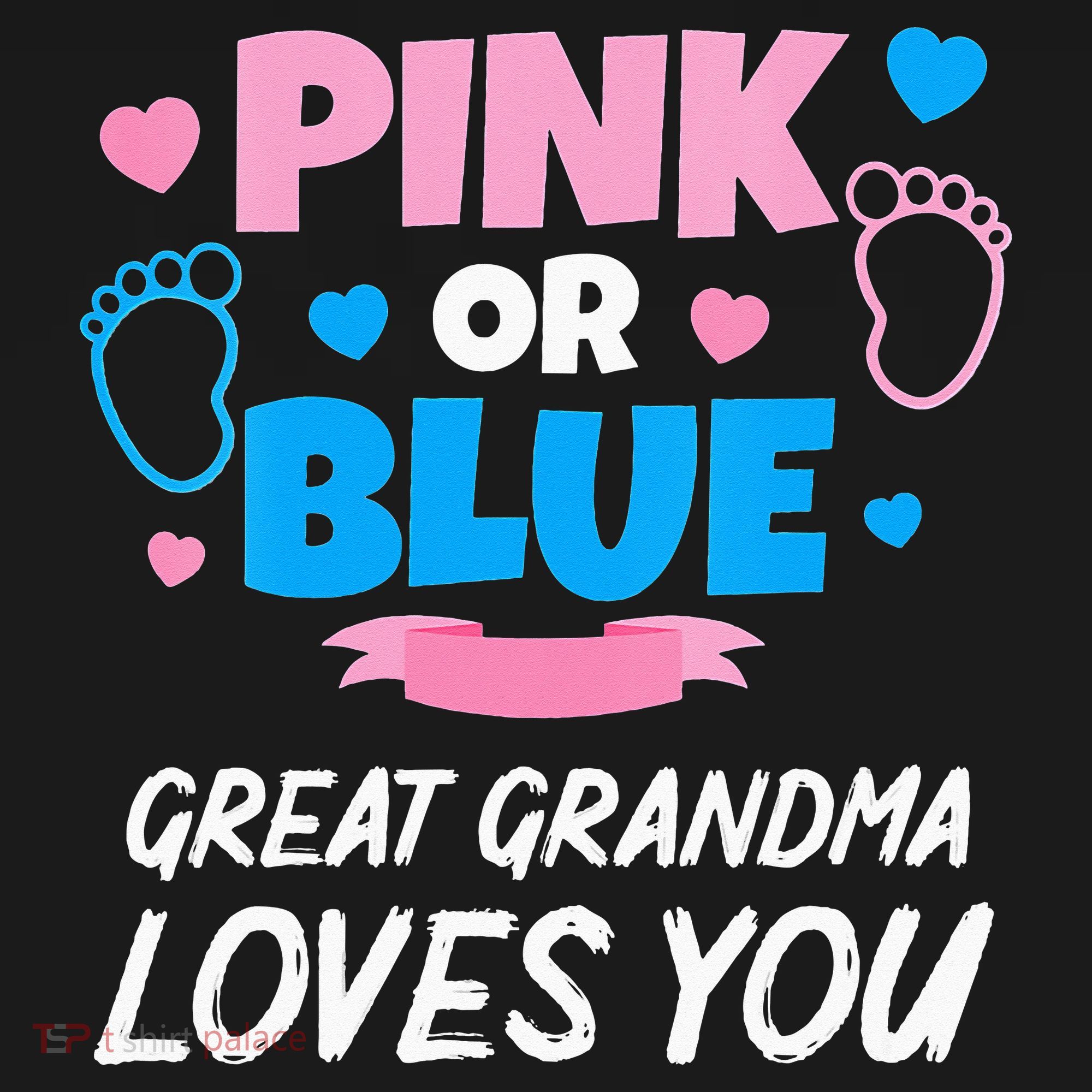 Pink Or Blue Great Grandma Loves You Baby Gender Reveal Women's Hoodie