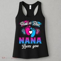 Pink Or Blue Nana Loves You Baby Gender Reveal Women's Tank Top thumb 3