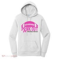 Pink Out Breast Cancer Awareness Football Ribbon Women's Hoodie thumb 0
