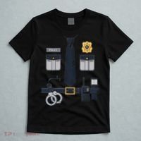 Police Officer Costume Police Badge Cop Halloween T-Shirt thumb 5