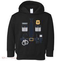 Police Officer Costume Police Badge Cop Halloween Toddler Hoodie thumb 0
