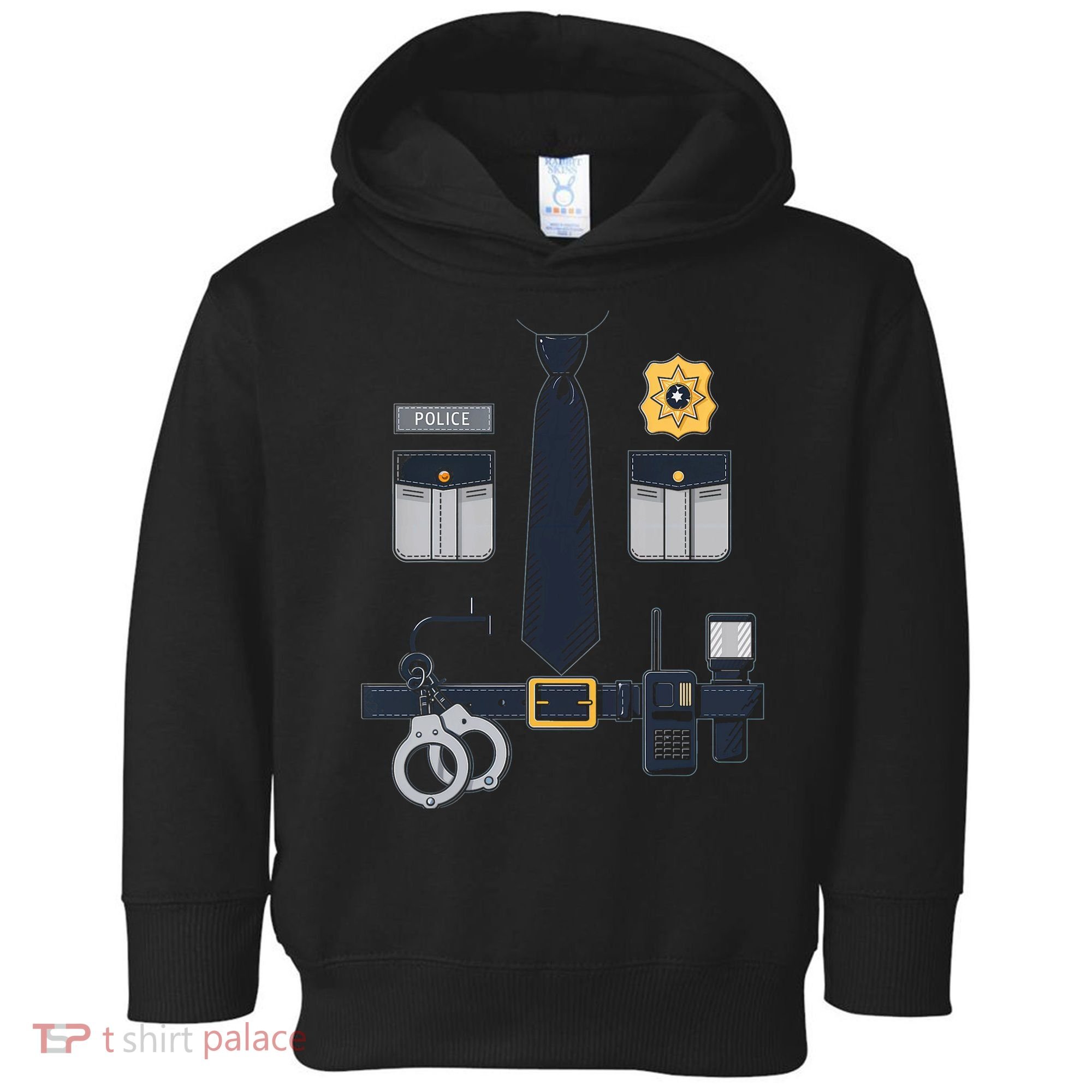 Police Officer Costume Police Badge Cop Halloween Toddler Hoodie